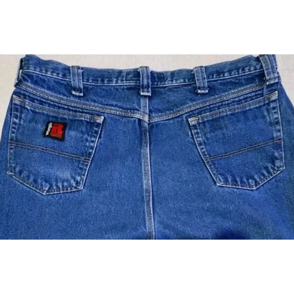 Wrangler Riggs Workwear Jeans Relaxed Fit Blue Denim Straight Leg 40 X‎ 30